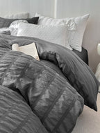 Quiet Stripe Seersucker Bedding Set original reference image 3