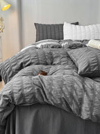 Quiet Stripe Seersucker Bedding Set original reference image 5