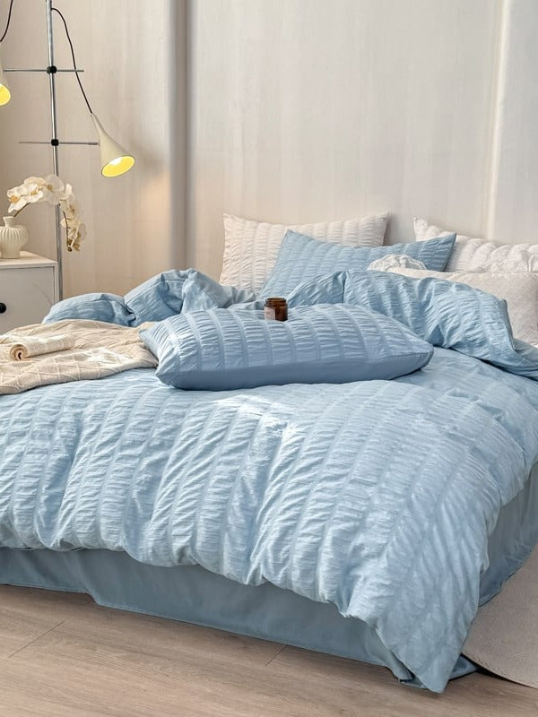Quiet Stripe Seersucker Bedding Set original reference image 9