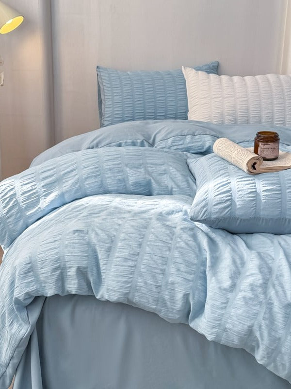 Quiet Stripe Seersucker Bedding Set original reference image 13