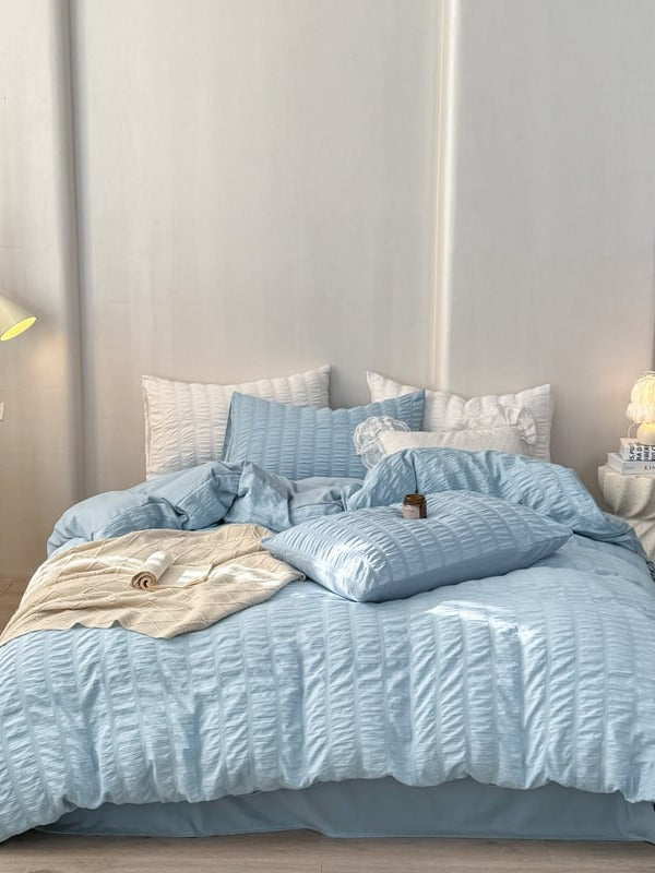 Quiet Stripe Seersucker Bedding Set original reference image 16