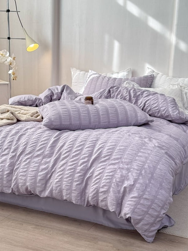 Quiet Stripe Seersucker Bedding Set original reference image 17