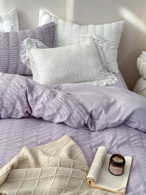 Quiet Stripe Seersucker Bedding Set original reference image 18