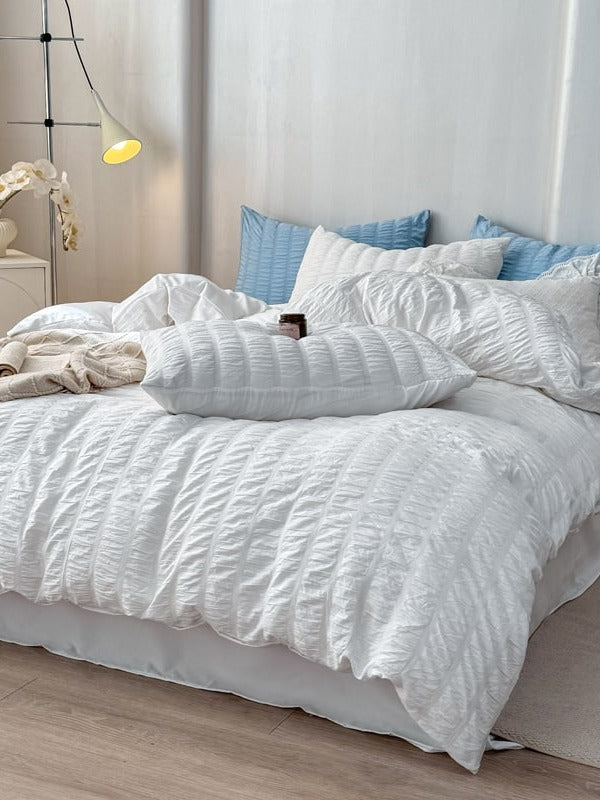Quiet Stripe Seersucker Bedding Set original reference image 25