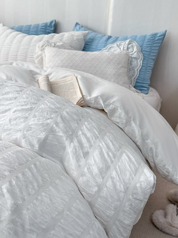 Quiet Stripe Seersucker Bedding Set original reference image 27