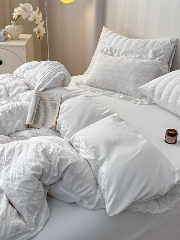 Quiet Stripe Seersucker Bedding Set original reference image 28