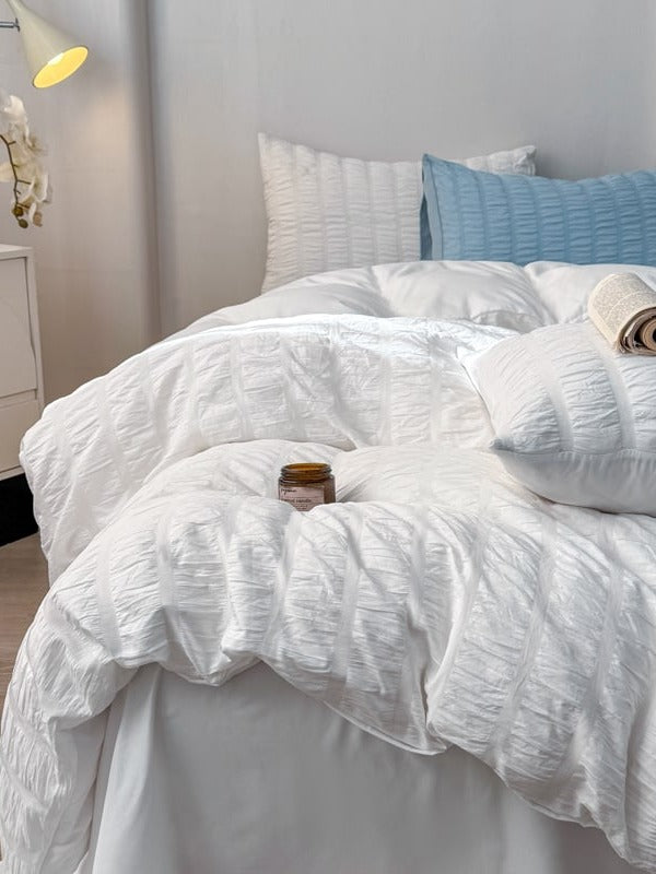 Quiet Stripe Seersucker Bedding Set original reference image 29
