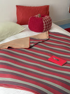 Retro Stripe Thermal Fleece Throw Blanket original reference image 2