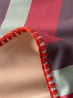 Retro Stripe Thermal Fleece Throw Blanket original reference image 5