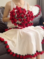 Rose Bouquet Knit Throw Blanket original reference image 11