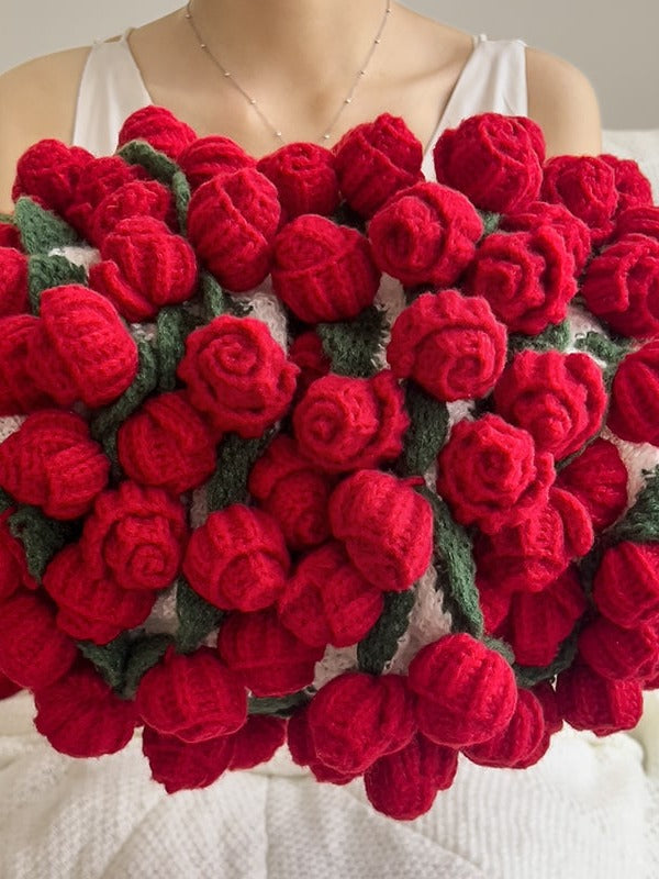 Rose Bouquet Knit Throw Blanket original reference image 12