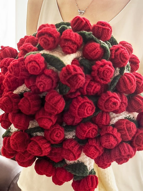 Rose Bouquet Knit Throw Blanket original reference image 14