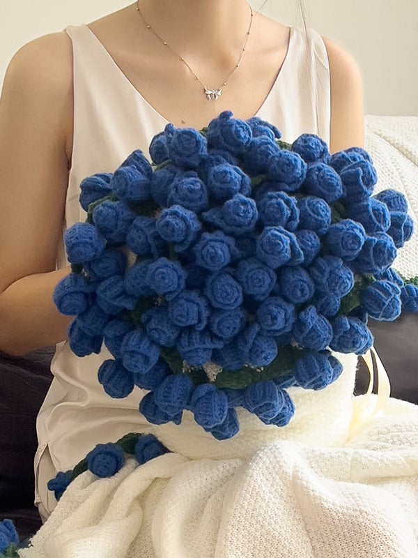 Rose Bouquet Knit Throw Blanket original reference image 20