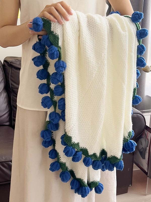 Rose Bouquet Knit Throw Blanket original reference image 21