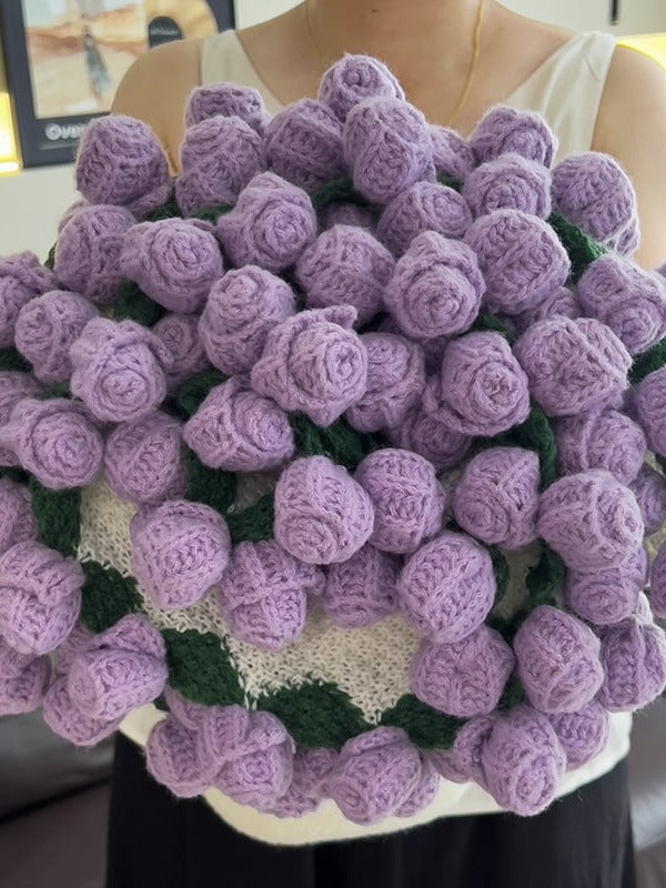 Rose Bouquet Knit Throw Blanket original reference image 25