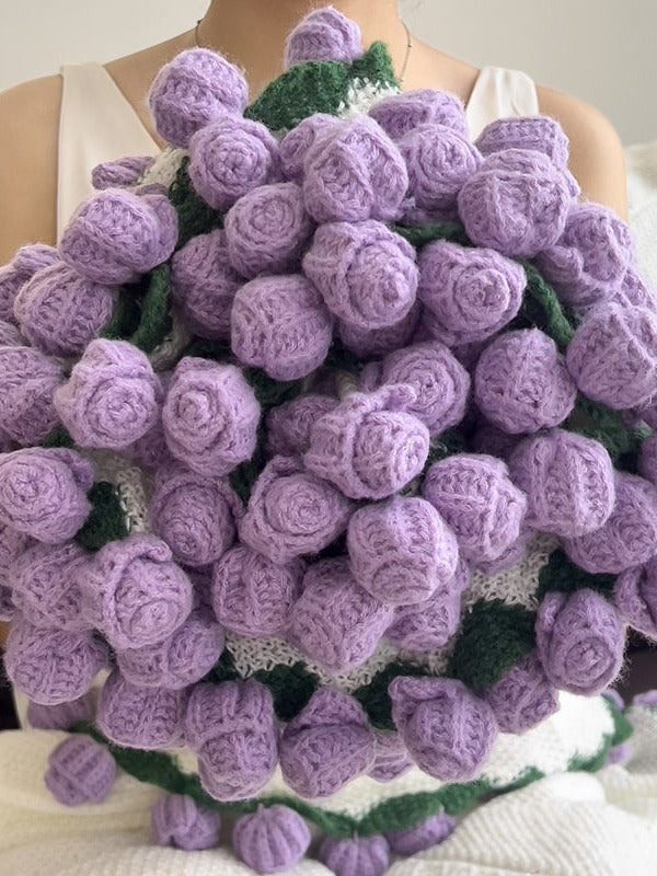 Rose Bouquet Knit Throw Blanket original reference image 27