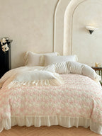 Rose Chiffon Plush Bedding Set original reference image 2