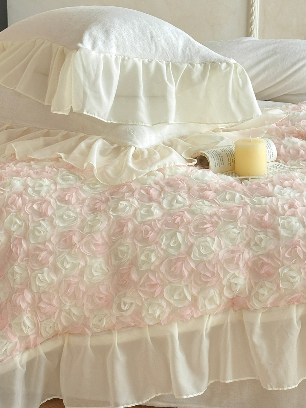 Rose Chiffon Plush Bedding Set original reference image 5