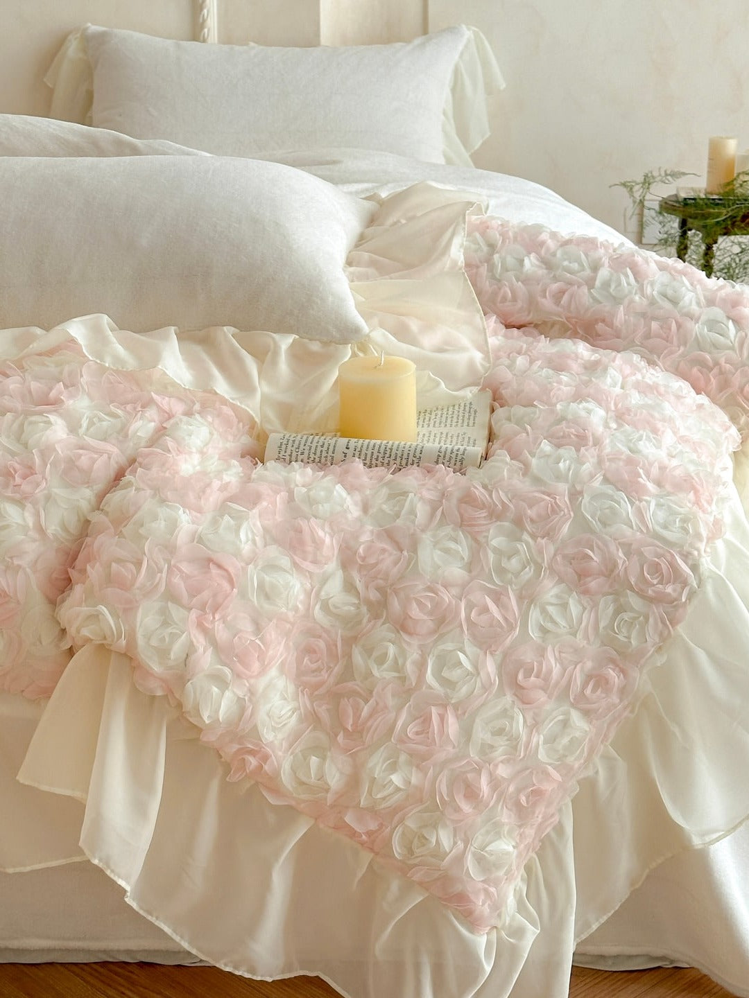 Rose Chiffon Plush Bedding Set original reference image 7