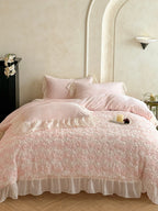 Rose Chiffon Plush Bedding Set original reference image 10
