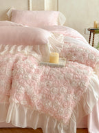 Rose Chiffon Plush Bedding Set original reference image 15