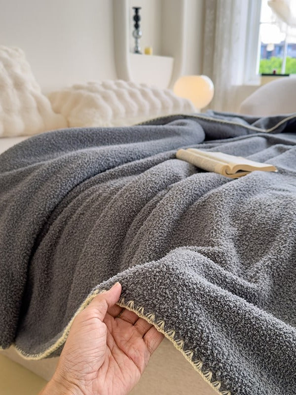 Scallop Edge Sherpa Throw Blanket original reference image 19