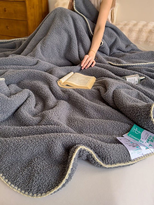 Scallop Edge Sherpa Throw Blanket original reference image 22