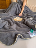 Scallop Edge Sherpa Throw Blanket original reference image 22