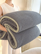 Scallop Edge Sherpa Throw Blanket original reference image 24