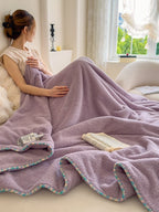 Scallop Edge Sherpa Throw Blanket original reference image 31