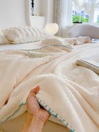 Scallop Edge Sherpa Throw Blanket original reference image 37