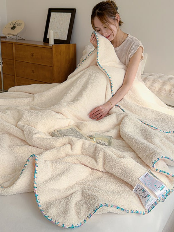 Scallop Edge Sherpa Throw Blanket original reference image 40