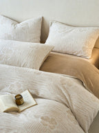 Sculpted Floral Plush Bedding Set original reference image 8