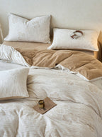 Sculpted Floral Plush Bedding Set original reference image 10