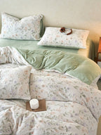 Sculpted Floral Plush Bedding Set original reference image 14