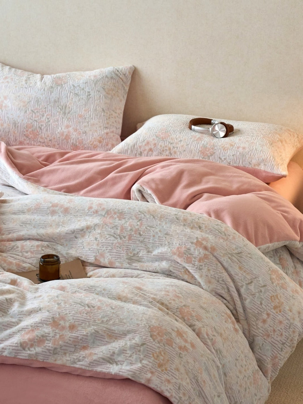 Sculpted Floral Plush Bedding Set original reference image 32