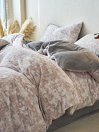 Sculpted Floral Plush Bedding Set original reference image 41