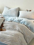 Sculpted Floral Plush Bedding Set original reference image 69