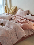 Sculpted Floral Plush Bedding Set original reference image 73