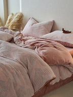 Sculpted Floral Plush Bedding Set original reference image 75