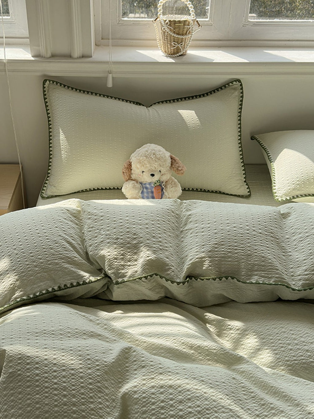 Shell Edge Seersucker Bedding Set original reference image 2