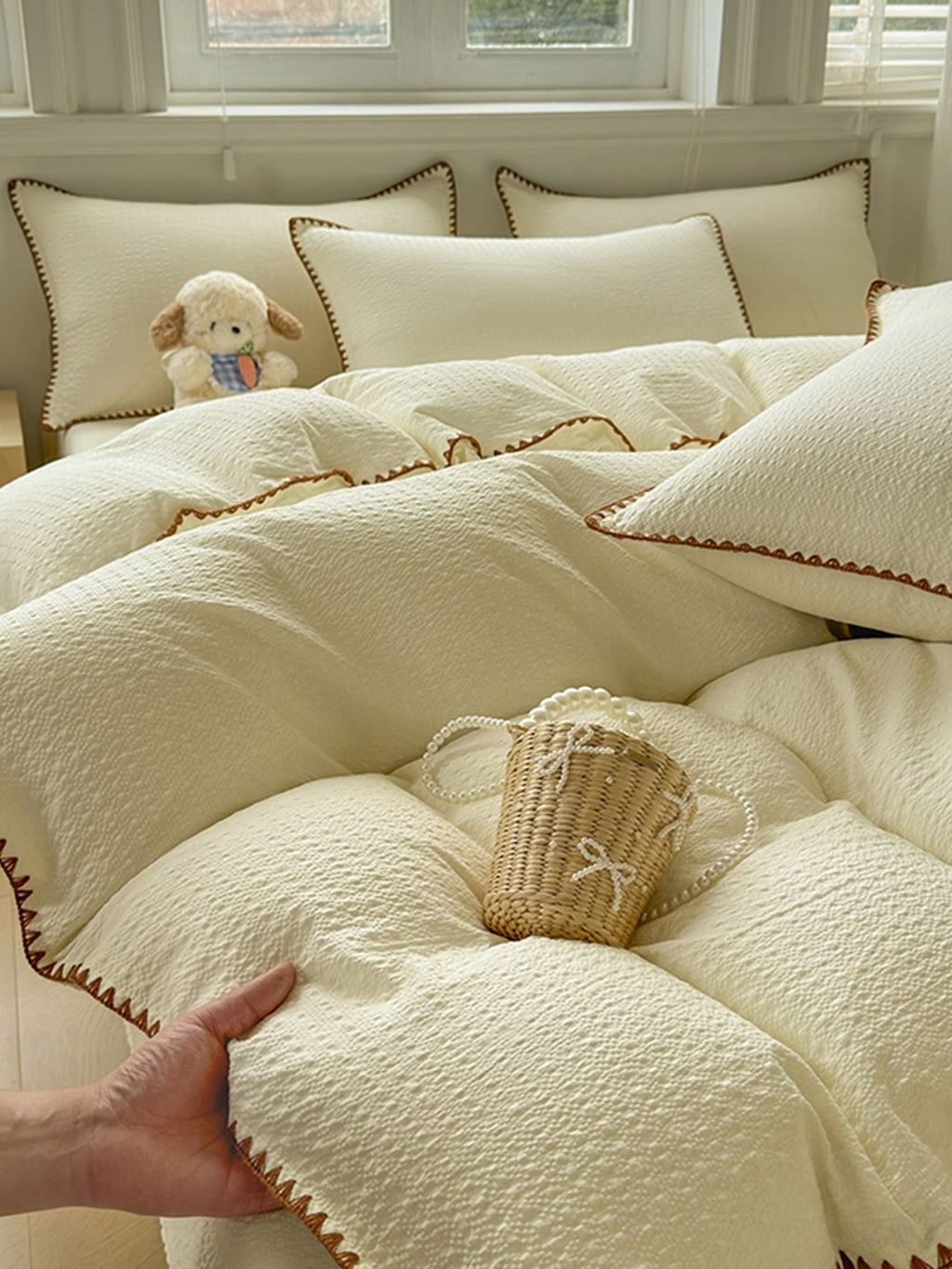 Shell Edge Seersucker Bedding Set original reference image 7