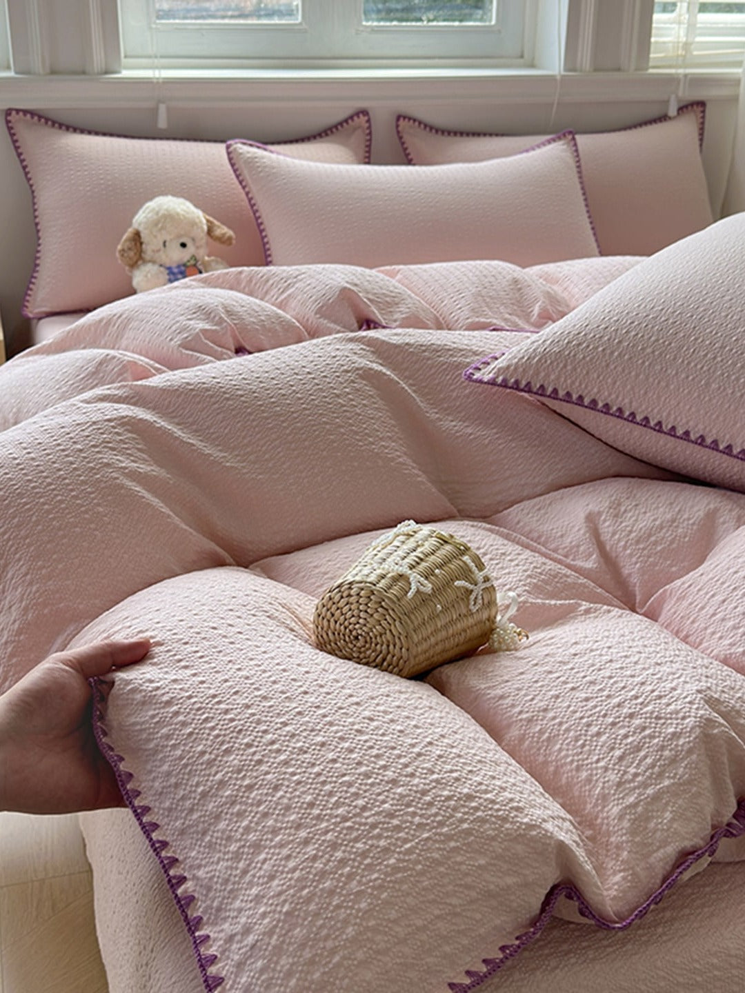 Shell Edge Seersucker Bedding Set original reference image 25