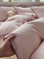 Shell Edge Seersucker Duvet Cover Set original reference image 30