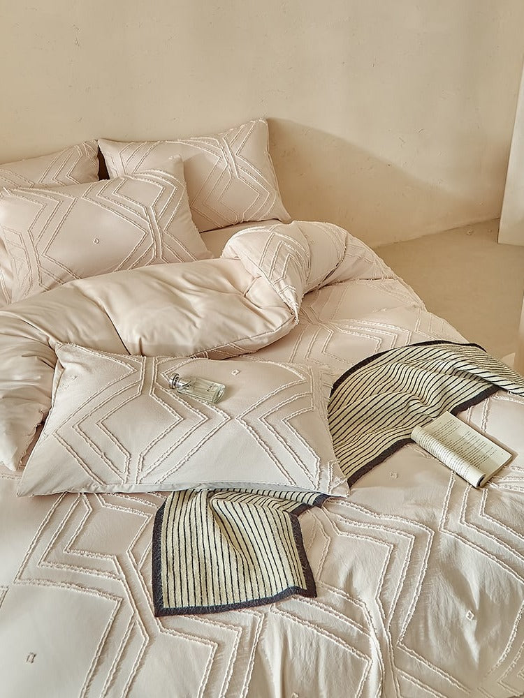 Squareweave Clip-Jacquard Bedding Set original reference image 4