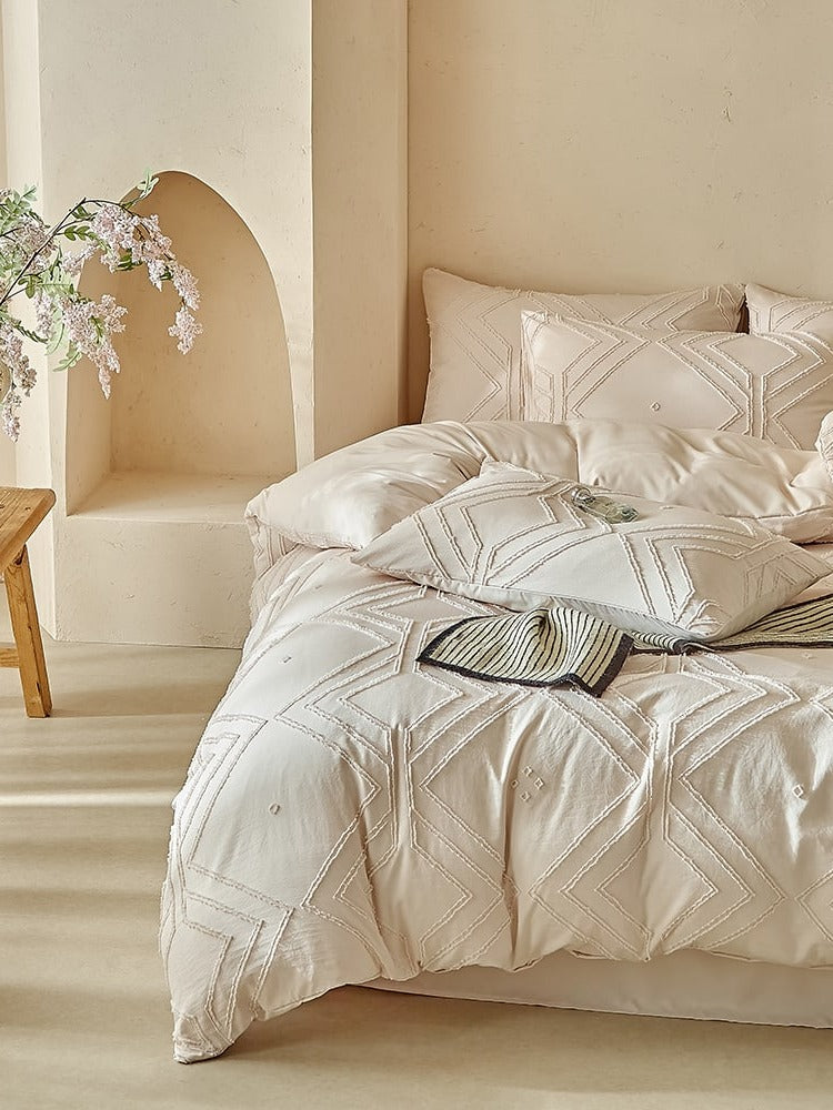 Squareweave Clip-Jacquard Bedding Set original reference image 5