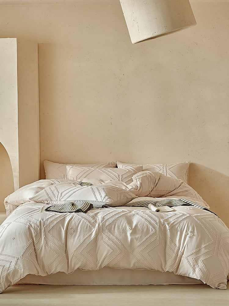 Squareweave Clip-Jacquard Bedding Set original reference image 6