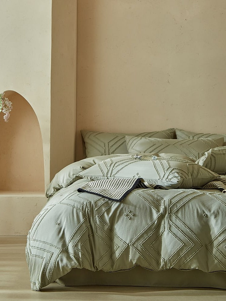 Squareweave Clip-Jacquard Bedding Set original reference image 8
