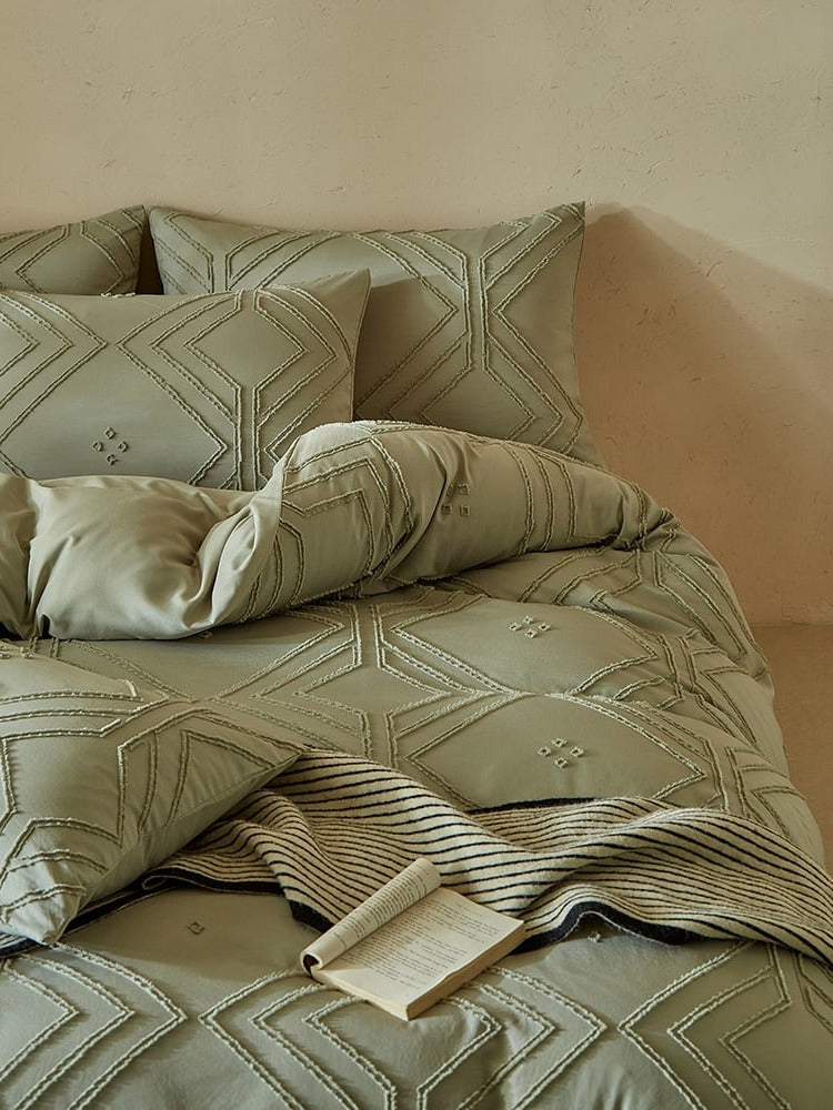 Squareweave Clip-Jacquard Bedding Set original reference image 9