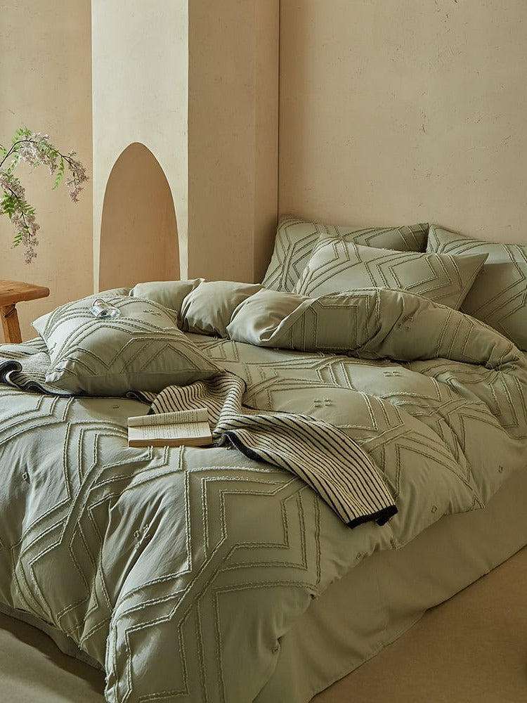 Squareweave Clip-Jacquard Bedding Set original reference image 10